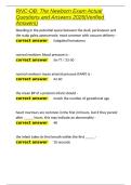 RNC-OB The Newborn Exam Actual Questions and Answers 2026&lpar;Verified Answers&rpar;&period;docx
