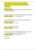 Ncc obstetric inpatient Exam Actual Questions and Answers 2026&lpar;Verified Answers&rpar;&period;docx