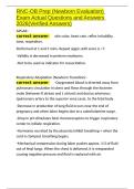 RNC-OB Prep &lpar;Newborn Evaluation&rpar; Exam Actual Questions and Answers 2026&lpar;Verified Answers&rpar;&period;docx