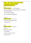 RNC &ndash; NIC Exam Questions 100- Complete Answers Latest Update&lpar;Straight A-S&rpar;&period;docx