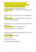 Introduction to NICU and Neonatal Tragedies Exam Actual Questions and Answers 2026&lpar;Verified Answers&rpar;&period;docx