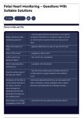 Fetal Heart Monitoring &ndash; Questions With Suitable Solutions