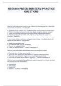 NSG6440 Predictor Exam Practice Questions & Answers &vert; Nursing Student Review