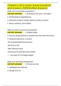 Pediatrics NICU Exam Actual Questions and Answers 2026&lpar;Verified Answers&rpar;&period;docx