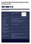Fetal Heart Rate Monitoring&colon; Questions & Step by- Step Answers