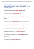 TAMU FINC 341 Exam 1 &ndash; Financial Management  Fundamentals &lpar;Guyton Exam&rpar;&vert;&vert; GRADED A&plus;&vert;&vert; LATEST  UPDATE 2025&sol;26 