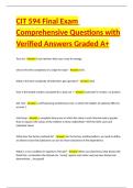 CIT 594 Final Exam Comprehensive Questions with Verified Answers Graded A&plus;