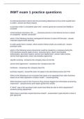 INMT exam 1 practice questions and answers 2025