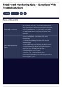 Fetal Heart Monitoring Quiz &ndash; Questions With Trusted Solutions