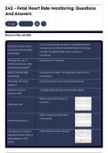 242 - Fetal Heart Rate Monitoring&colon; Questions And Answers