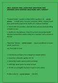 ANCC AGACNP final exam prep Questions and answers with verified solutions 100&percnt; correct answers
