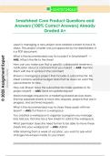 Smartsheet Core Product Questions and  Answers &lpar;100&percnt; Correct Answers&rpar; Already  Graded A&plus;