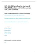 ECPI NUR458 Acute Care Nursing Exam 2  2025&sol;2026 Questions with Verified Answers  Real Exam A&plus; Graded  