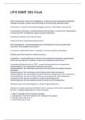 UTK INMT 341 Final Questions and Answers 100&percnt; Correct