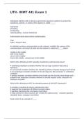 UTK- INMT 441 Exam 1 Questions with Accurate Answers