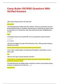 Camp Butler OIC&sol;RSO Questions With Verified Answers