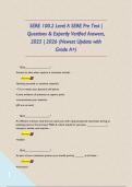 SERE 100&period;2 Level A SERE Pre Test &vert; Questions & Expertly Verified Answers&comma; 2025 &vert; 2026 &lpar;Newest Update with Grade A&plus;&rpar;       