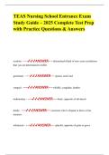 TEAS Nursing School Entrance Exam Study Guide &ndash; 2025 Complete Test Prep with Practice Questions & Answers