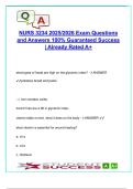 NURS 3234 Exam 2025 &ndash; 75 Qs &vert; Nutrition&comma; Elimination&comma; GI&comma; Renal&comma; Diets &vert; Advanced Nursing