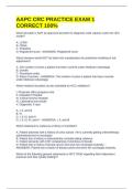 AAPC CRC PRACTICE EXAM 1 CORRECT 100&percnt;