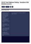 U3 ICC Tank Tightness Testing - Questions With Detailed Answers