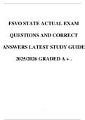 ISFM FSVO ACTUAL STUDY GUIDE QUESTIONS AND CORRECT ANSWERS LATEST UPDATE 2025&sol;2026 GRADED A&plus; BEST FOR REVISION &period;