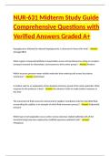 NUR-631 Midterm Study Guide Comprehensive Questions with Verified Answers Graded A&plus;