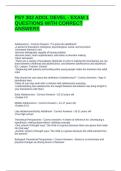 PSY 302 ADOL DEVEL - EXAM 1 QUESTIONS WITH CORRECT ANSWERS