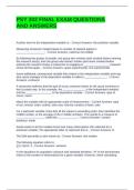 PSY 302 FINAL EXAM QUESTIONS AND ANSWERS &vert; GRADED A
