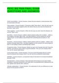 PSYC 302 PAIN FINAL EXAM QUESTIONS AND ANSWERS