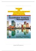 Test Bank for Quantitative Analysis for Management 14th Edition Render &vert; Chapter 1-15 &vert; Complete QA Solutions