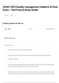 OMGT 5373 Quality Management Midterm & Final Exam &ndash; Test Prep & Study Guide