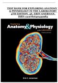 Test Bank for Exploring Anatomy & Physiology in the Laboratory (4th Edition, Erin Amerman) – Complete Exam Questions and Answers