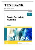 Test Bank &ndash; Basic Geriatric Nursing&comma; 8th Edition &lpar;Patricia A&period; Williams&rpar;  Verified Q&A  ISBN 9780323826853 &lpar;2025 Edition&rpar;