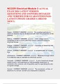 NCCER Electrical Module 3 ACTUAL  EXAM 2026 LATEST VERSION  &lbrack;QUESTIONS AND ANSWERS&rsqb; DETAILED  AND VERIFIED FOR GUARANTEED PASS-  LATEST UPDATE GRADED A &lpar;BRAND  NEW&excl;&excl;&rpar; 