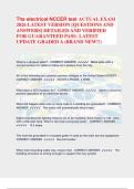 The electrical NCCER test ACTUAL EXAM  2026 LATEST VERSION &lbrack;QUESTIONS AND  ANSWERS&rsqb; DETAILED AND VERIFIED  FOR GUARANTEED PASS- LATEST  UPDATE GRADED A &lpar;BRAND NEW&excl;&excl;&rpar; 