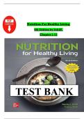 Nutrition for Healthy Living &ndash; 6th Edition by Wendy Schiff &lpar;2025&rpar; &vert; Complete Test Bank Chapters 1&ndash;13 with Verified Exam Questions and Answers