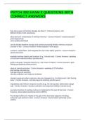 PSYCH 302 EXAM 3 QUESTIONS WITH CORRECT ANSWERS