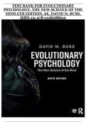 Test Bank for Evolutionary Psychology&colon; The New Science of the Mind &lpar;6th Edition&comma; David M&period; Buss&rpar; &ndash; Complete Exam Questions and Answers