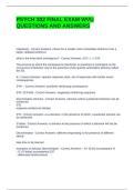 PSYCH 302 FINAL EXAM WVU QUESTIONS AND ANSWERS-