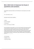 BUL 3310 Unit 4-5 Quizzes for Exam 2 questions and answers