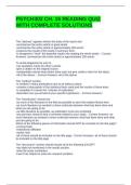 PSYCH302 CH&period; 16 READING QUIZ WITH COMPLETE SOLUTIONS