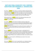 AHIP 2025 FINAL EXAM&period;WITH 100&percnt; VERIFIED  QUESTIONS AND ANSWERS&period;A&plus; GRADED&period;2025 2026&period;  