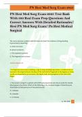 PN Hesi Med Surg Exam 2025 Test Bank   With 300 Real Exam Prep Questions And  Correct Answers With Detailed Rationales&sol;  Hesi PN Med Surg Exam&sol; Pn Hesi Medical  Surgical 