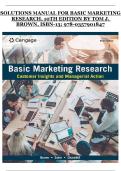 Solutions Manual for Basic Marketing Research &lpar;10th Edition&comma; Tom J&period; Brown&rpar; &ndash; Complete Answers and Problem Solutions
