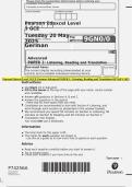 Pearson Edexcel Level 3 GCE German Advanced PAPER 1&colon; Listening&comma; Reading and Translation QP MAY 2025