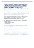 Florida 3-20 Public Adjuster EXAM 2026-2027 LATEST VERSION QUESTIONS AND VERIFIED CORRECT ANSWERS JUST RELEASED  