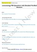 cosmetology PSI Questions with Detailed Verified  Answers