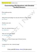 Cosmetology PSI Questions with Detailed  Verified Answers