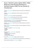 Exam 1 NR 327 (Latest Update 2025 - 2026) Maternal-Child Nursing Questions & Verified Answers 100